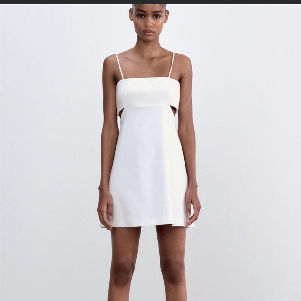 ZAra white cutout dress